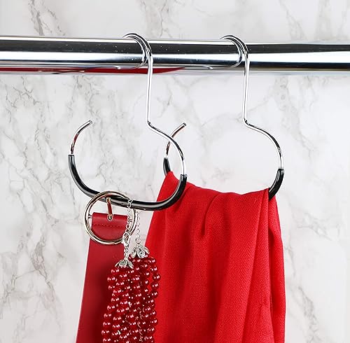 Miniatura 4 de Mawa by Reston Lloyd - Gancho antideslizante para colgar ropa para bufandas, estilo G1, juego de 5, color negro