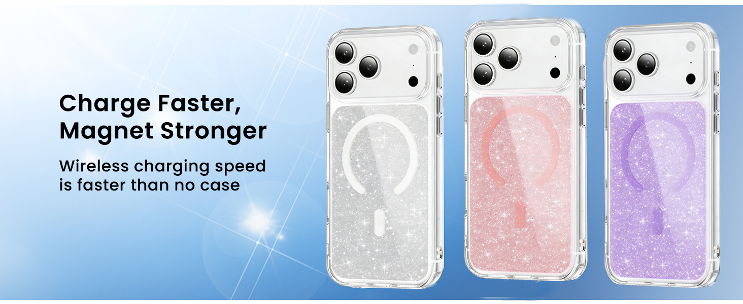 QIWEIQING Cover Magnetica per iPhone 15 6.1 [Compatibile con MagSafe], Custodia Argento Glitter Brillantini Ultra-Sottile Antiurto per Donne e Ragazze Case per iPhone 15 6.1. Argento JY