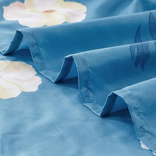 Miniatura 7 de Homiest - Juego de sábanas con estampado floral de 3 piezas, tamaño individual, juego de ropa de cama bonito y suave, sábanas botánicas de bolsillo