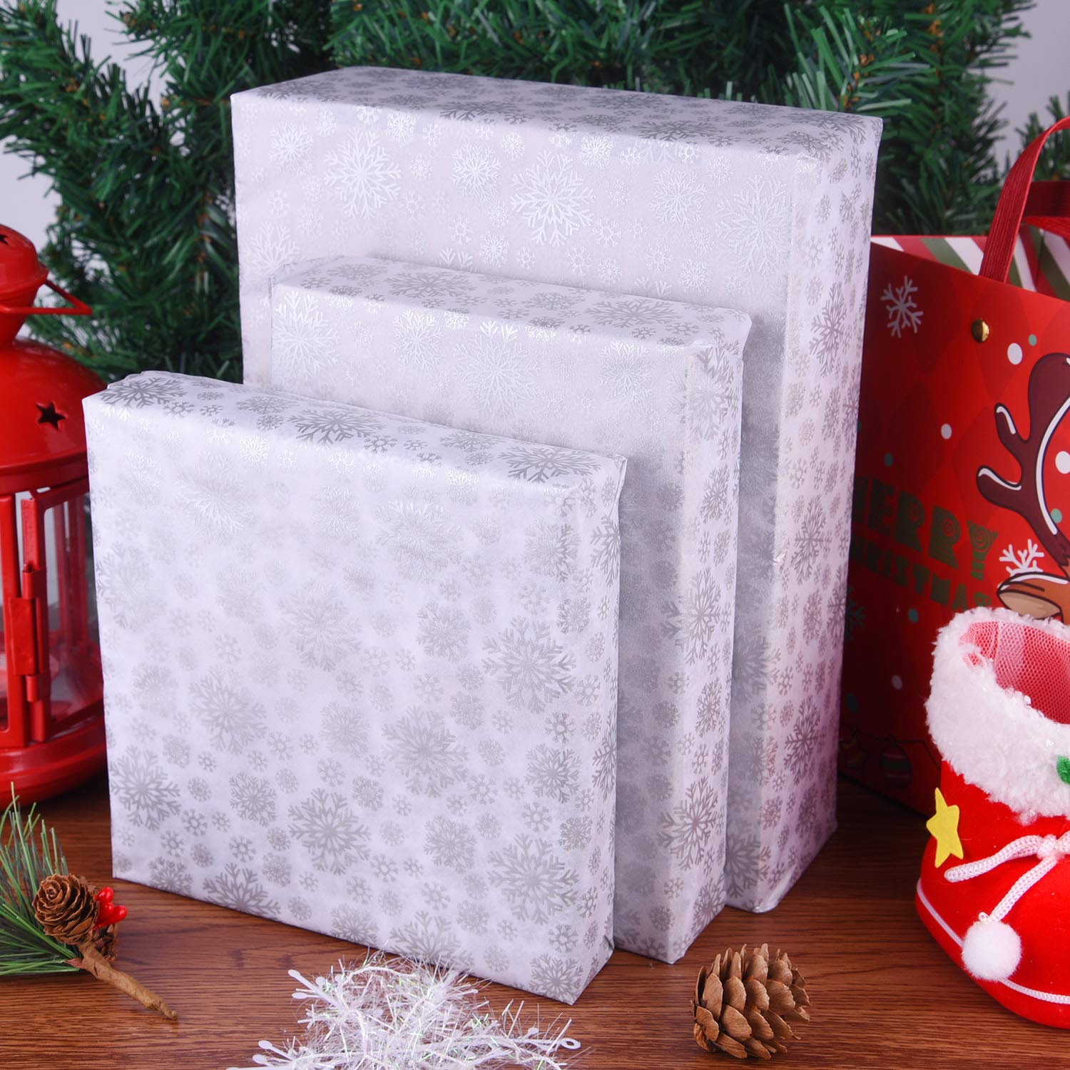 100 Blatt Rot Seidenpapier Weihnachten Seidenpapier Produktbild-Vorschau 4