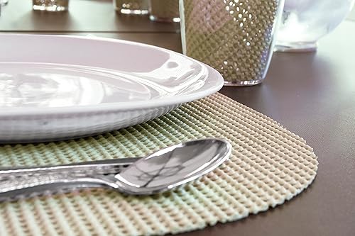 Miniatura 2 de Kraftware Mantel individual ovalado de red para cualquier mesa al aire libre, marfil, juego de 6