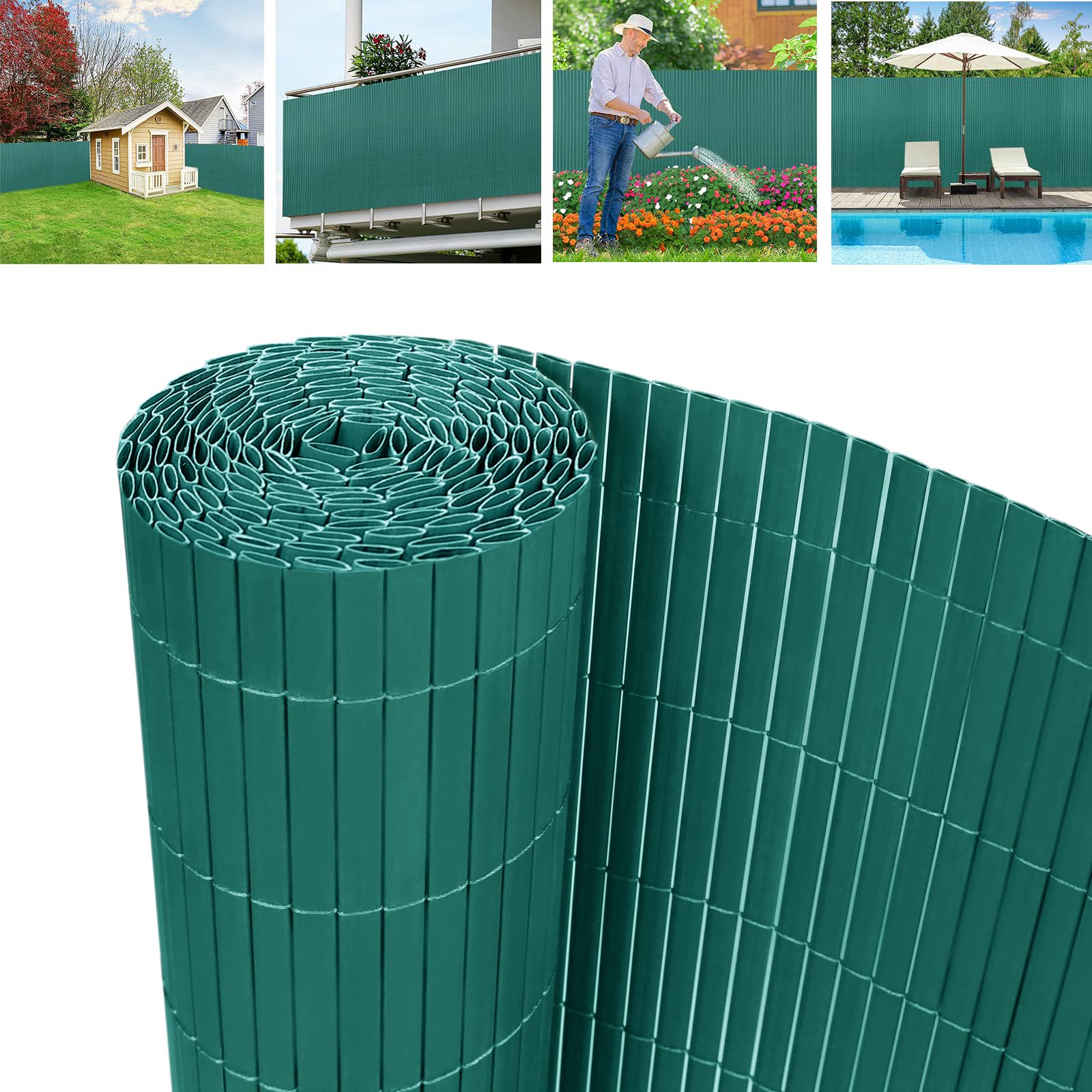 Canisse PVC, Brise Vue Pour Jardin, Balcon Et Terrasse, Occultant Cloture, Résistant Aux