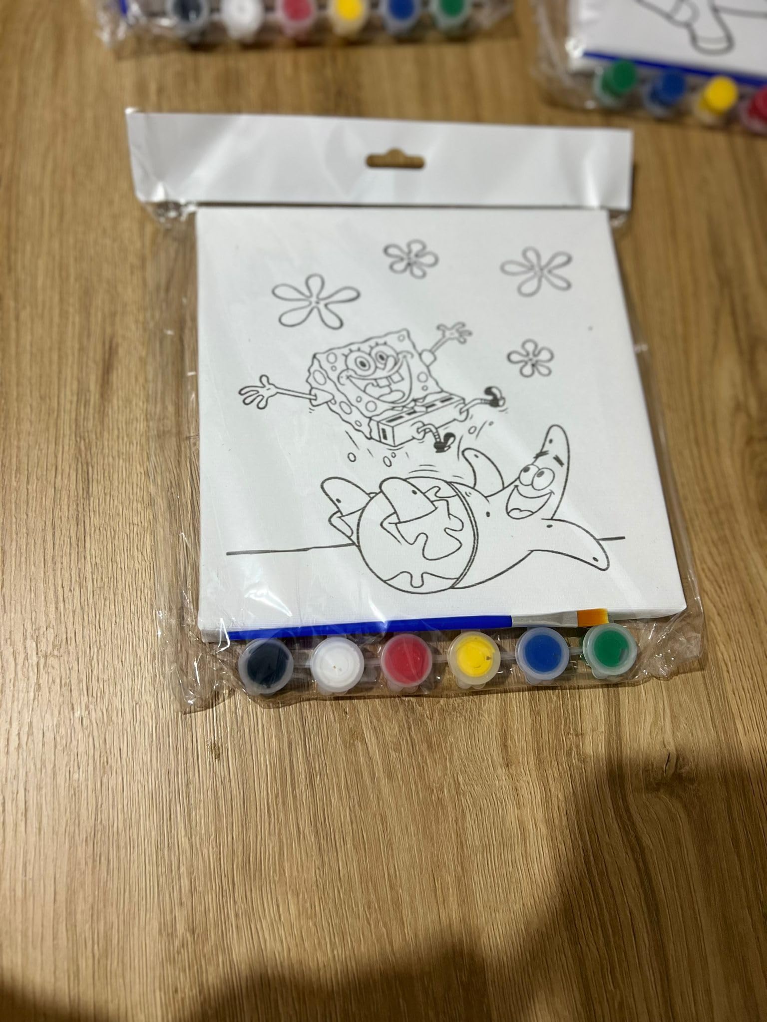 15x15 cm Çocuk Tuval Seti 6’lı | Boya ve Fırça Dahil
