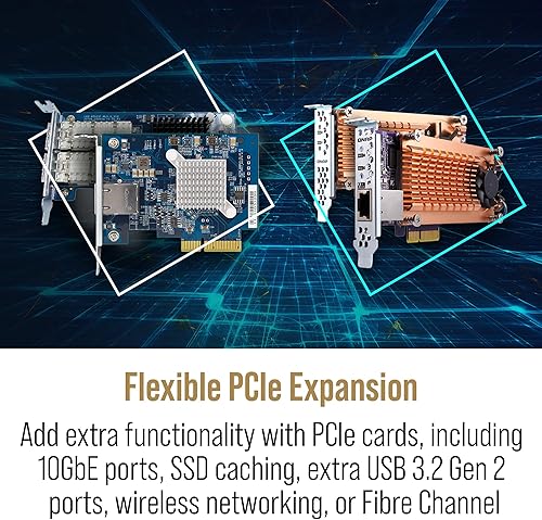 Miniatura 6 de QNAP TS-673A NAS AMD Ryzen Quad-Core de 2.5GbE de 6 bahías con conmutador no administrado QSW-1105-5T de 5 puertos y 2.5GbE