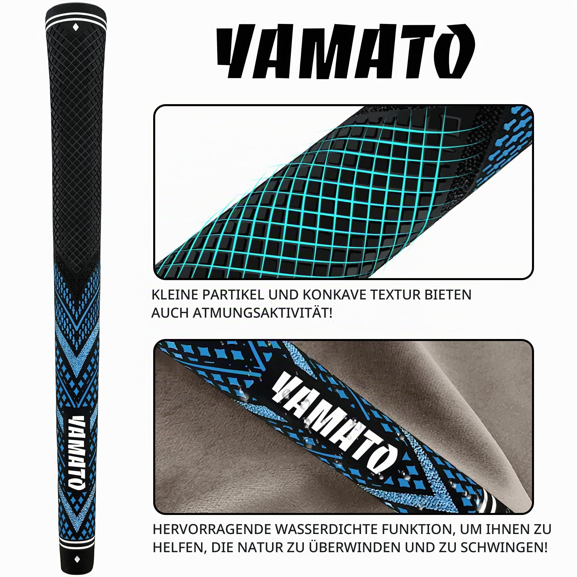 Yamato Innovative Golfgriffe, 13 Stück, mittelgroße/Standardgröße, Allwetterfeste Kontrolle und Hochleistungsgriffe bieten überlegenen Komfort und Reaktionsfähigkeit, 4 Farben erhältlich
