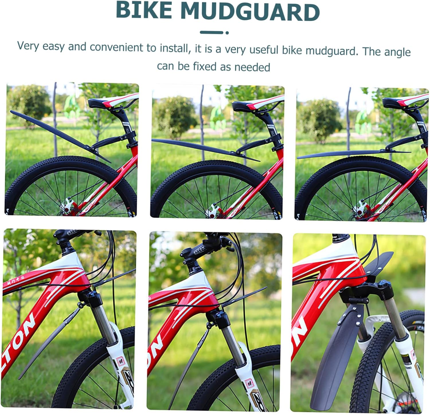 Hemoton Mudguard Set for Inch Bike Mountain Bike Mud Guard Rear Front Easy Install