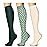 WITHYOU 3 Pairs Compression Socks for Women & Men 15-20 mmHg,Best Support for Nurses Running Hiking