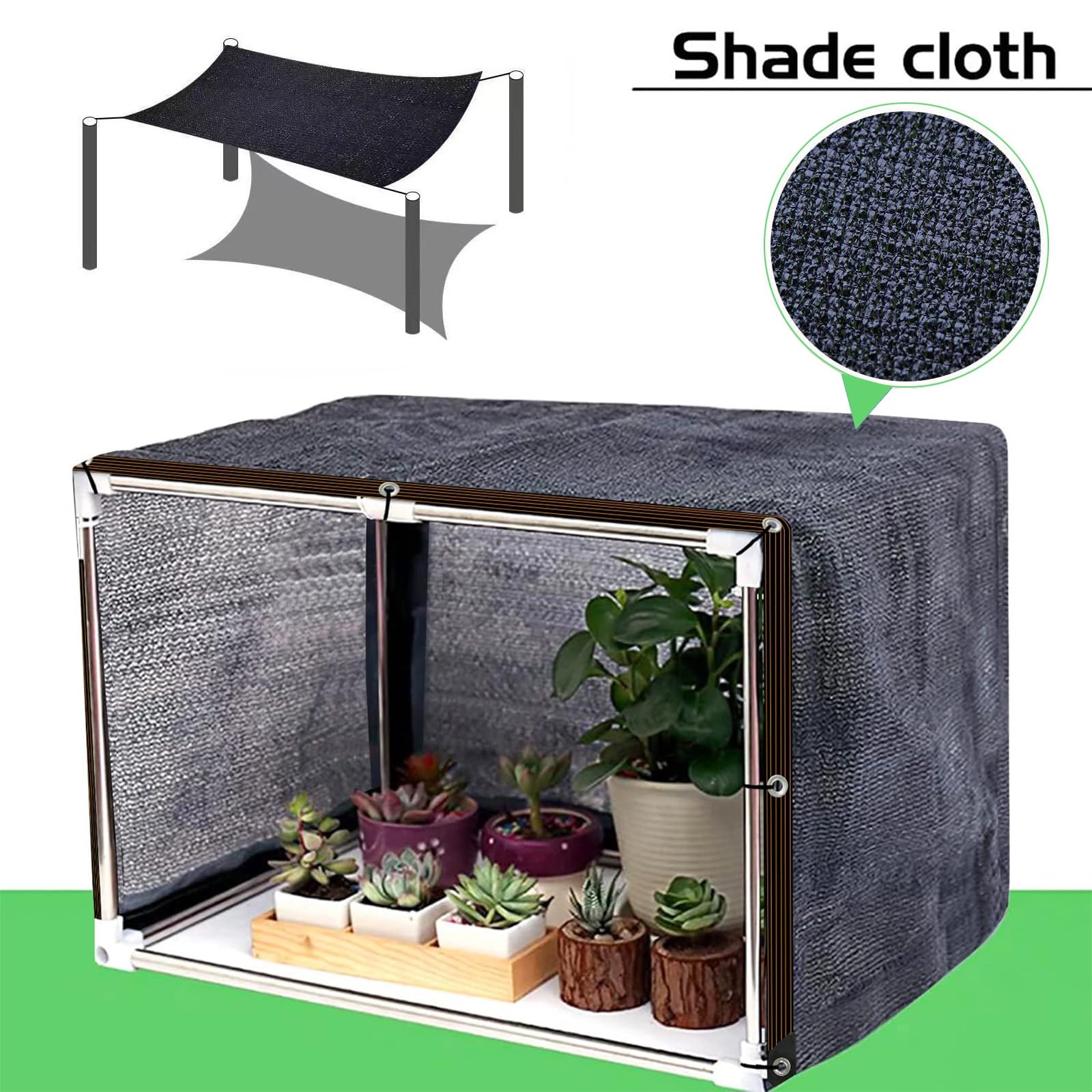 60% UV Proecion Shade Cloh90% czarny hermal BlockouearResisan Oudoor Screen Różne rozmiary do kwiatów i parkingu (3 x 9 m)