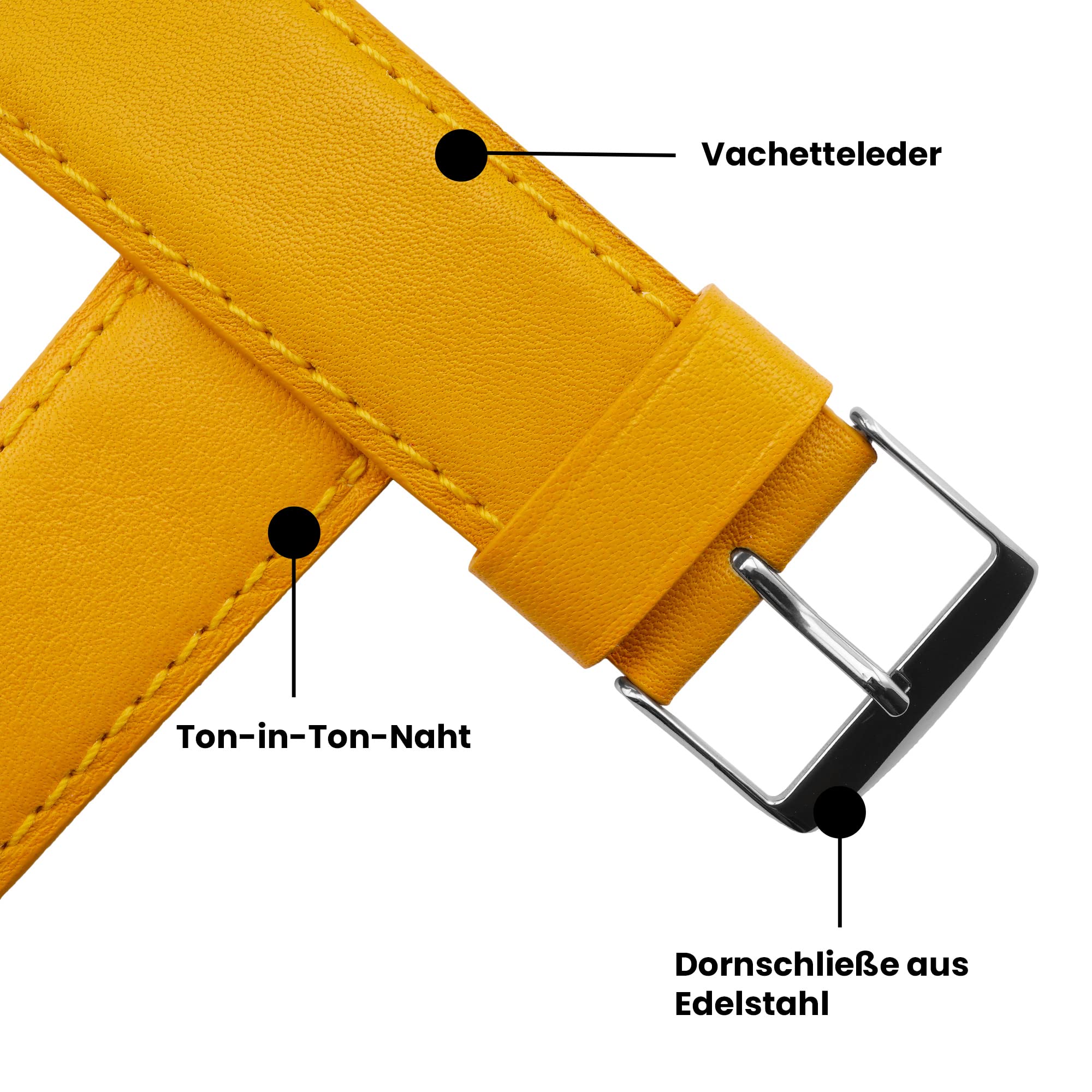 Eternel – Holi Armband strahlend – Kompatibel mit allen Apple Watch Modellen – Alle Größen – Handgefertigt in Frankreich – Pflanzlich gegerbtes Leder