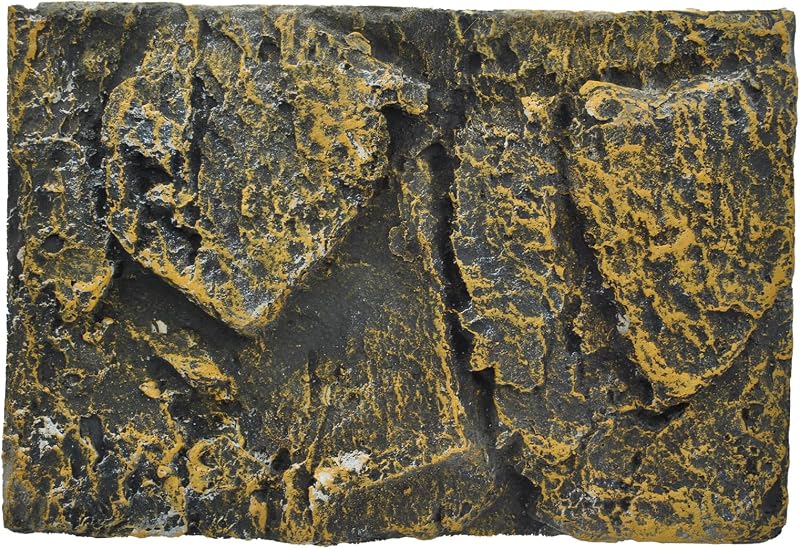Fundo 3D de PU com textura de rocha para terrário e aquário PINVNBY – 45 x 28 x 3,5 cm, 249 g