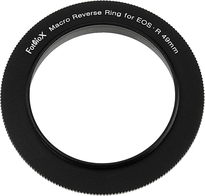 Fotodiox Macro Reverse Ring 49mm Compatible with Canon RF - Camera Mount to 49mm Filter Thread Adapter for Canon RF Mount Mirrorless Cameras, Black (49-CRF)