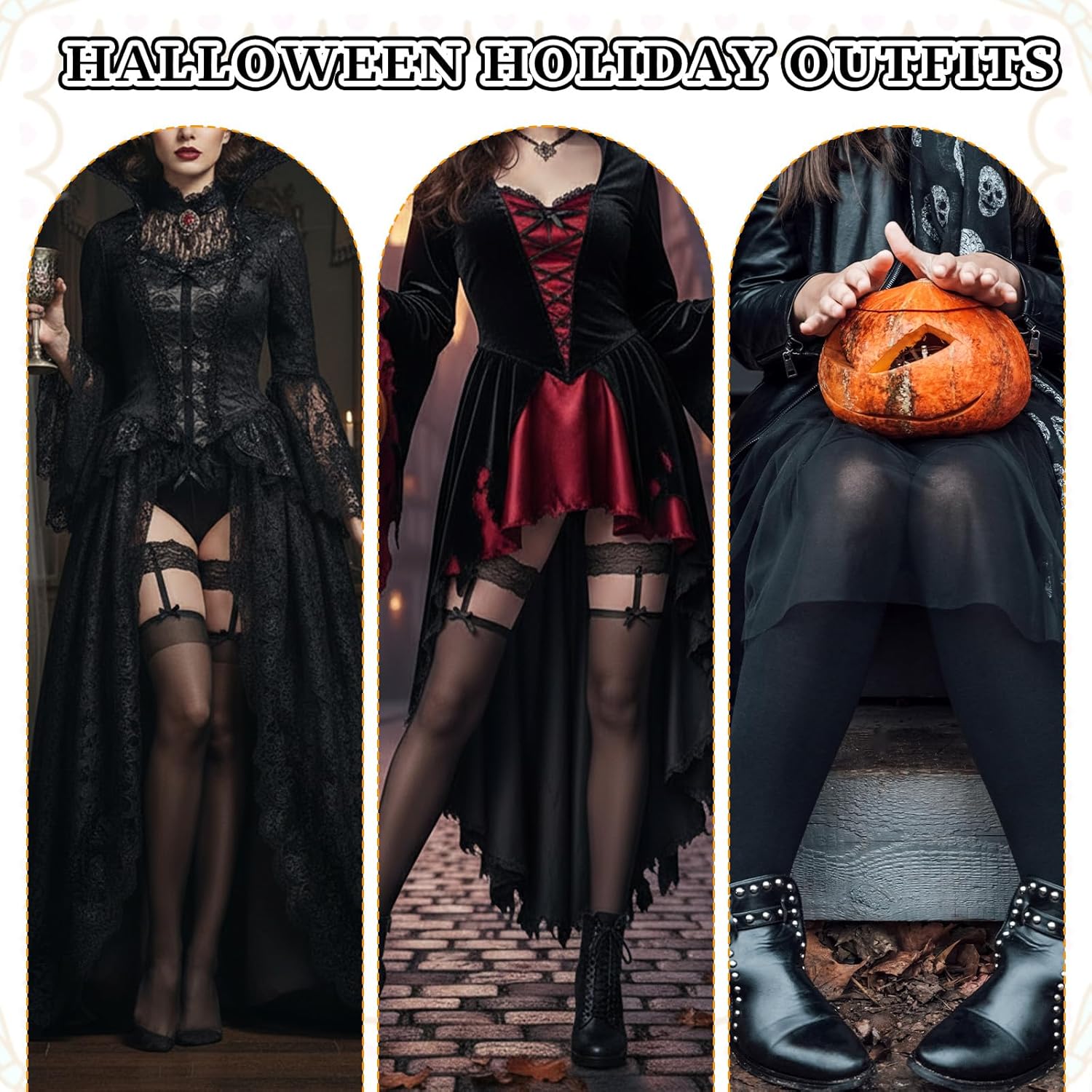 Bow Lace Top Sheer Stocking, Lace Thigh High Stockings for Women Sexy, Sexy Bow Suspenders Pantyhose - Image 8