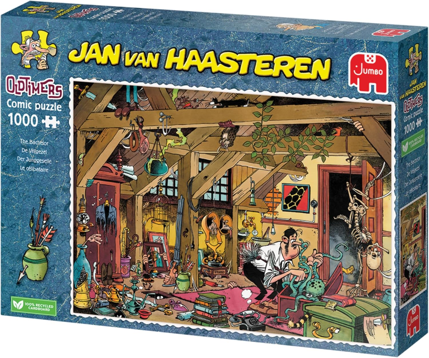 Jumbo Spiele 1110100315 Jan Van Haasteren Oldtimers The Bachelor Jigsaw Puzzle 1000 Pieces, 68x49cm