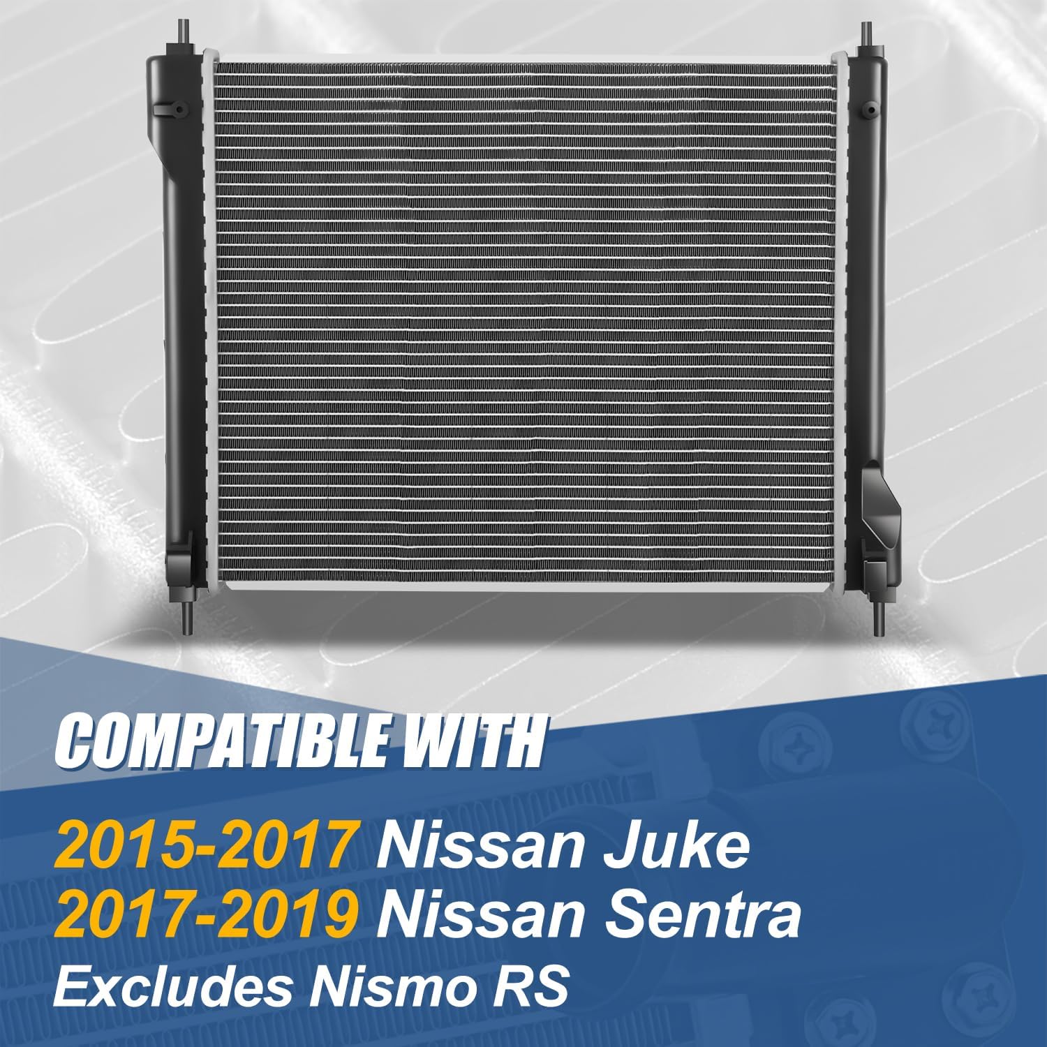 Auto Dynasty Radiator Compatible with 2015-2019 Nissan Juke Sentra (Exclude Nismo RS), DPI 13661 Factory Style 1-Row Cooling Radiator, Aluminum Core