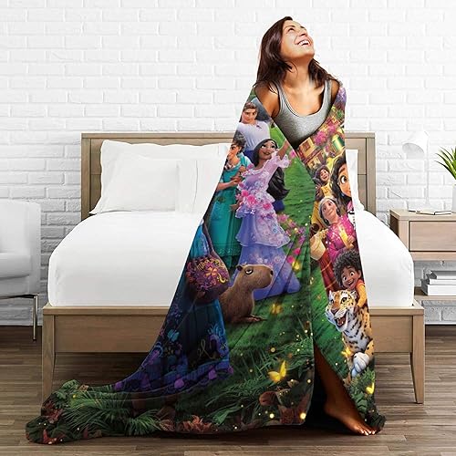 Miniatura 5 de Ravcdes Manta de dibujos animados súper suave, bonita, cómoda y ligera, manta ligera para viajes, sala de estar, sofá o dormitorio (manta de dibujos