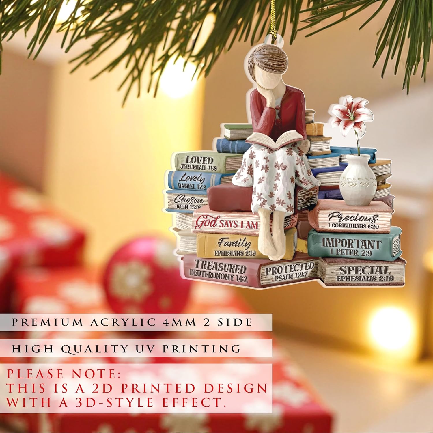 God Says I Am Ornament, Christian Acrylic Car Hanging for Rearview Mirror with Bible Verses, Scripture Gift for Women, Faith-Based Daily Prayer Decor - Image 6