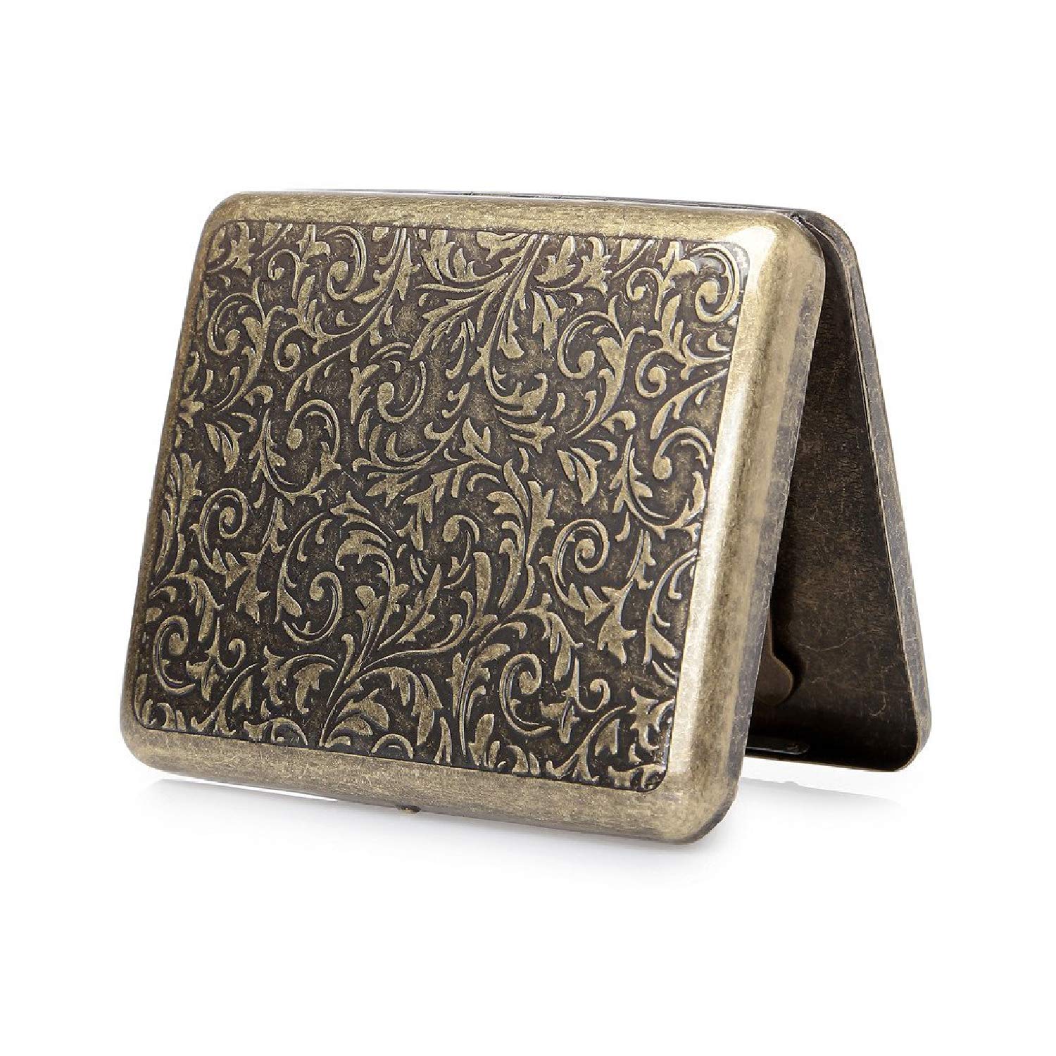 Amazon.com: Retro Cigarettes Case Alloy Frosted Cigaret Box Double