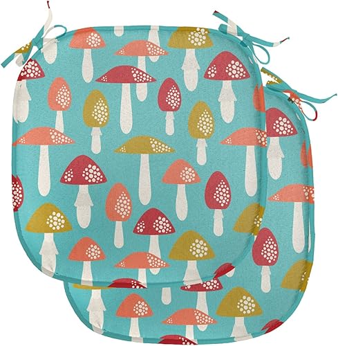 Miniatura 31 de Lunarable Adventure - Cojín de asiento para silla, mapa del mundo en tono retro y descubrimiento de barcos piratas con símbolos náuticos de viaje,