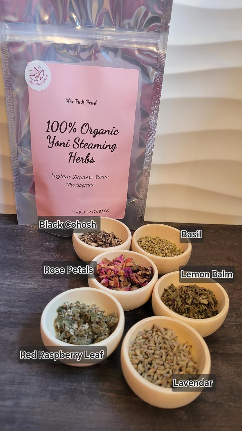 Vaginal Dryness and Tightening Yoni Steaming Herbs | 1 Month Supply | 100% Organic Herbal Blending | Toning, REJUVENATING, Relaxing
