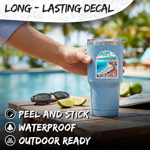 Miniatura 3 de Nice France - Adhesivo de recuerdo de viaje de 4 pulgadas, calcomanía de vinilo impermeable para laptop, botella de agua, vaso de automóvil,