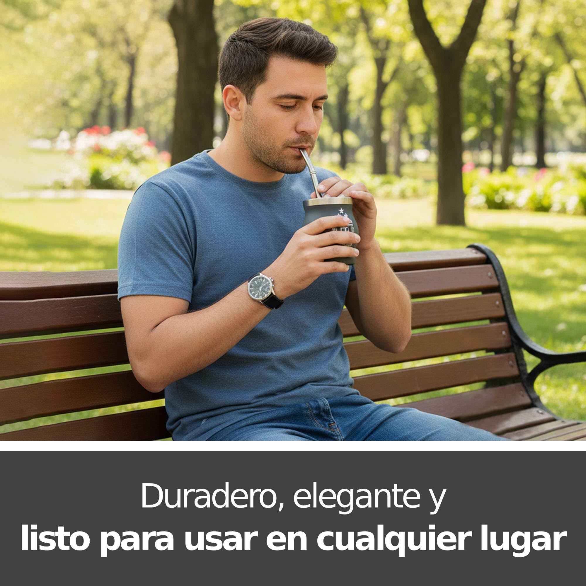 Aurum® Mate Argentino, Yerba Mate, Vajillas Completas Modernas, Te Matcha Kit, Bombilla, Yerba Argentina, Taza Calabaza, Termo Mate (D10S)