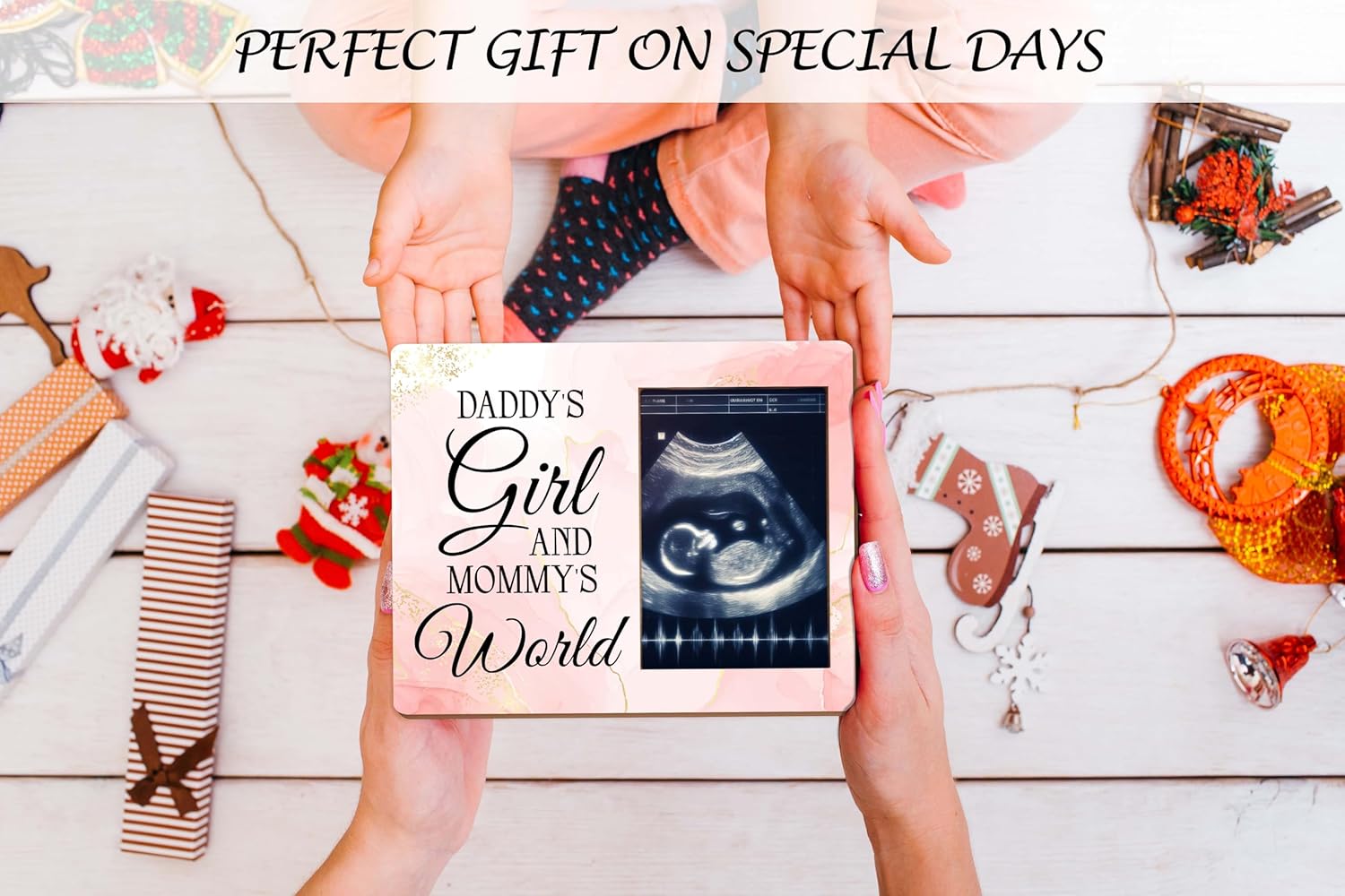 Daddy's Girl and Mommy's World Baby Picture Frames, Daughter Gifts Picture Frame, New Baby Girl Gifts from Mom Dad Parents, Daughter Birthday Gift Photo Frames -A17 - Image 4