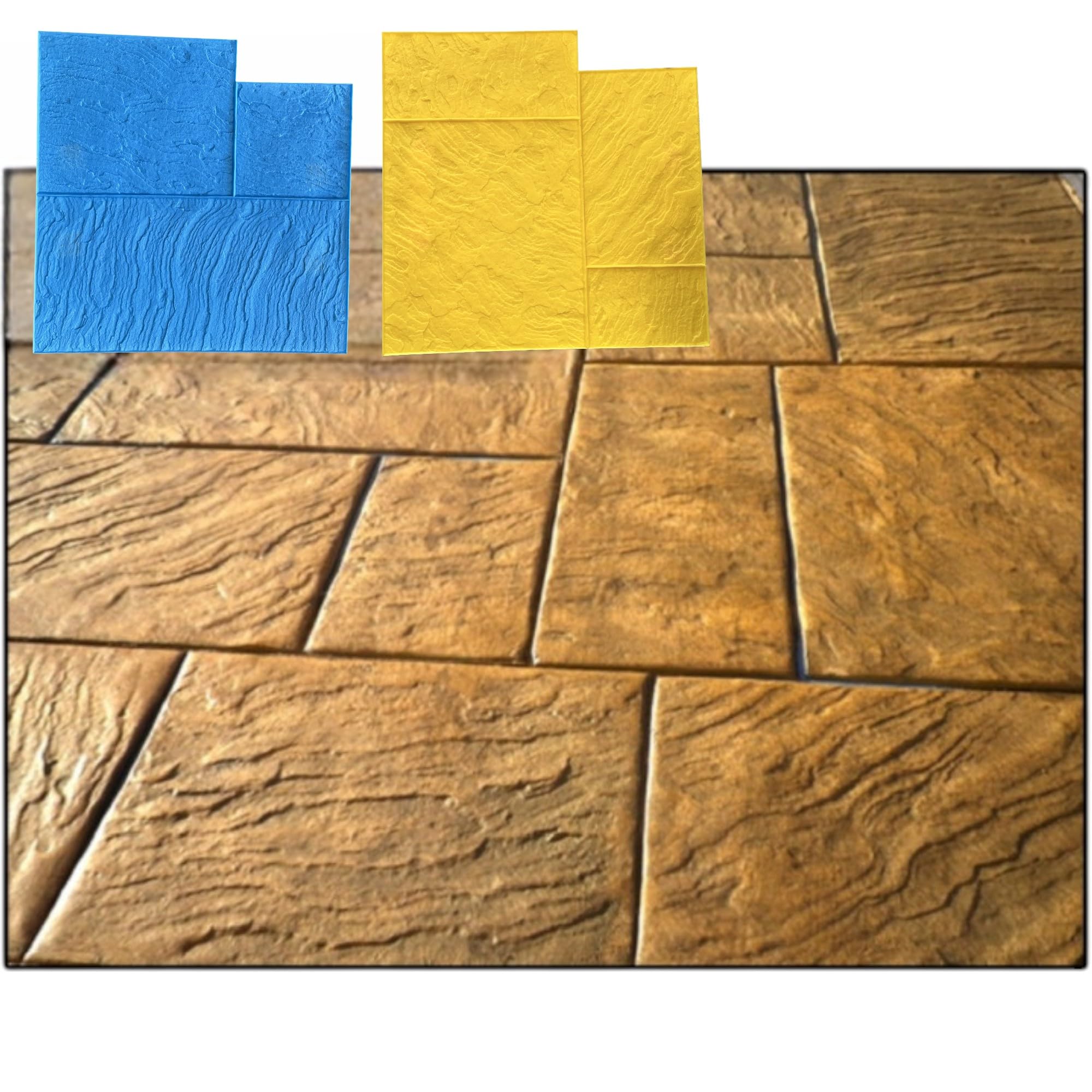 Molde para hormigón impreso Plantilla Textura Silleria Sedona 60x60 cm- Moldes Hormigon Impreso estampado Tematización (KIT 2 SEMIRIGIDOS + 1 FLEXIBLE)