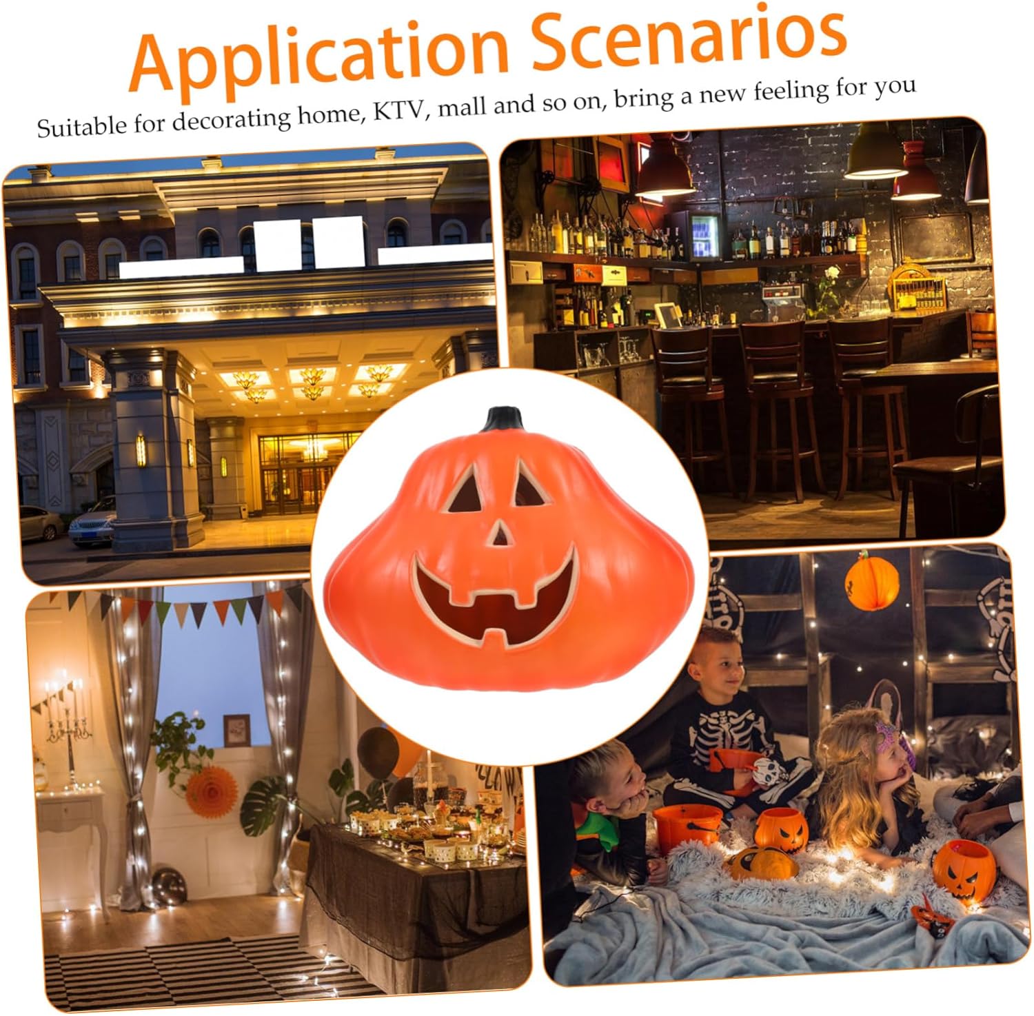 PRETYZOOM Halloween Pumpkin Table Lamp Light Up Pumpkin Statue for Indoor Outdoor Decor Versatile Centerpiece for Parties Festivals and Home Ambience