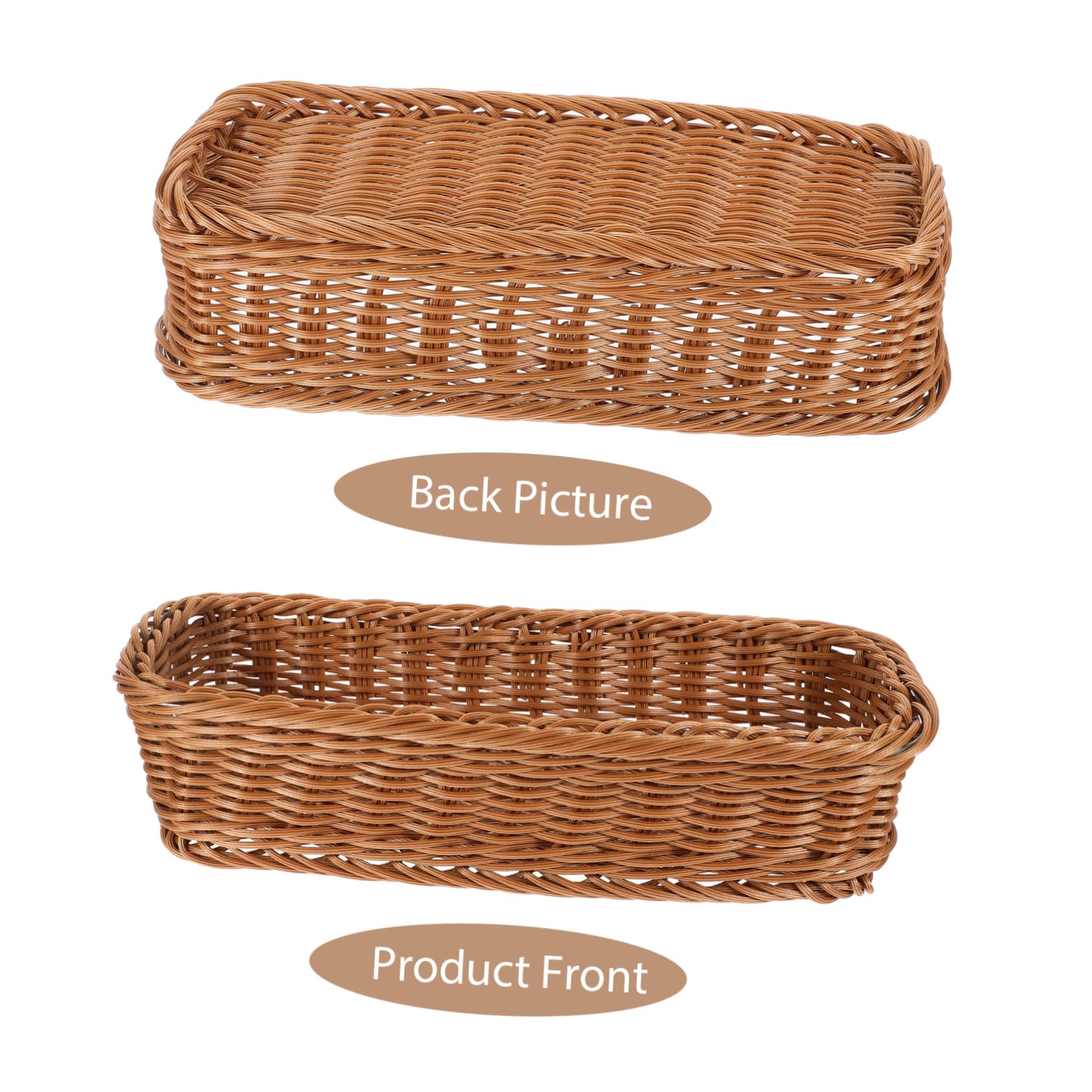 COLLBATH Cesta De Frutas De 5 Piezas Cesta De Ratán Cesta Para Frutas Y Verduras Cestas De Mimbre Para Pan Bandeja Para Guardar Utensilios Para Mesas De Restaurante Cesta Para Guardar