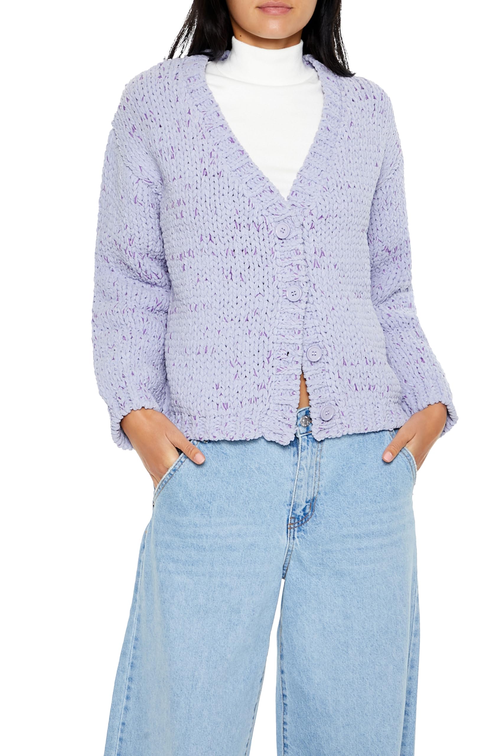 Forever 21 Women's Marled Cardigan Sweater