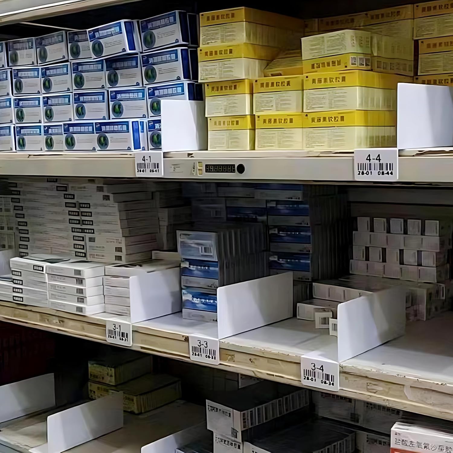 20 Pcs 30 * 12CM 1MM Separator Shelf Dividers Warehouse Shelf Isolation Board PVC Shelf Label for Supermarket Clothing Cabinet Storehouse Shelf, White