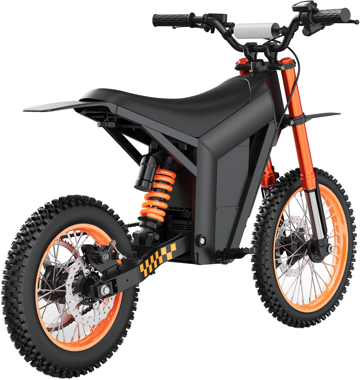 M01 Electric Dirt Motorcycle, 2000W Brushless Motor, 48V 20.8Ah Battery, 34 MPH Max Speed, 40 Miles Range, 265 lbs Load Capacity, 14" Front 12" Rear