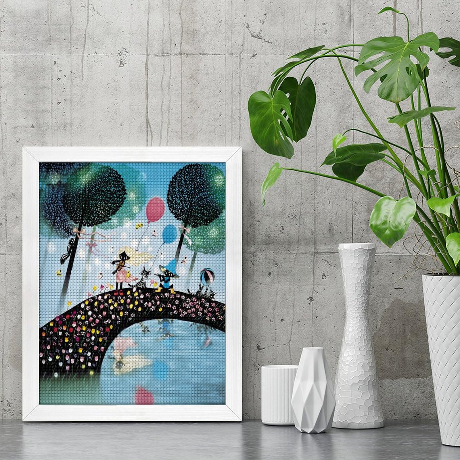 Amazon.co.jp: 藤城清治 春のデュエット ダイヤモンド画 5D