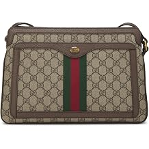 Pre-loved Brown GG Supreme Canvas Web Messenger, Brown