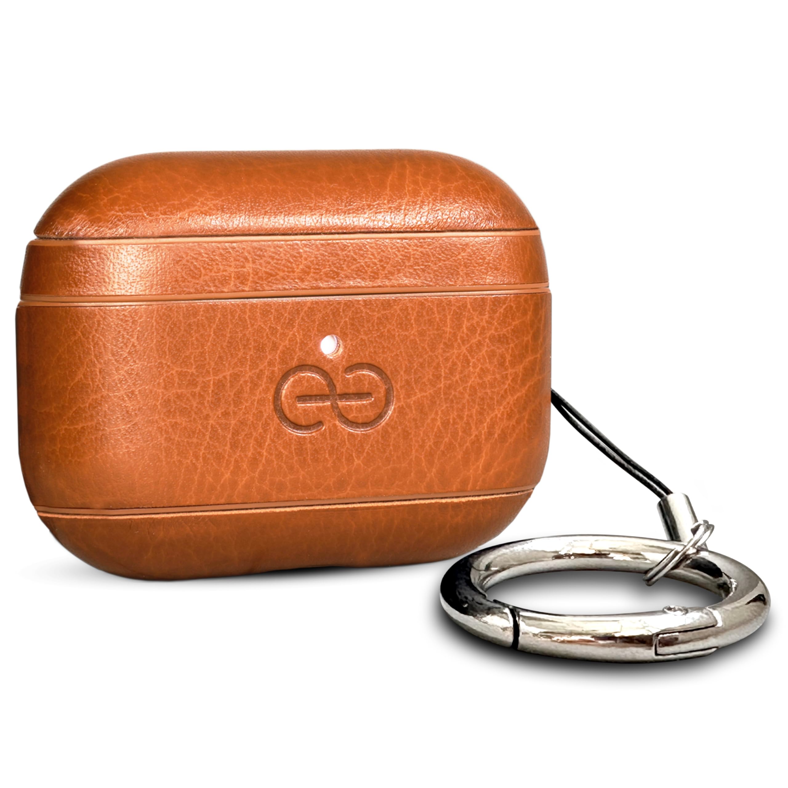 Dreem Om Case Cover with Keychain Clip Compatible with AirPods 4 for Apple AirPods 4th Generation, Vegan Leather AirPod Case for Men & Women, Luxury Earbuds Accessory for iPhone - Caramel — view 55