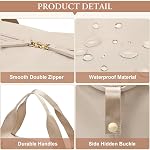 VININE Expandable Duffle Bag for Women, 28L to 40L Large Capacity Carry On Travel Bag, Waterproof Weekender Overnight Gym Bag for Beach Camping Business Trip, Fits Under Airline Seat Beige