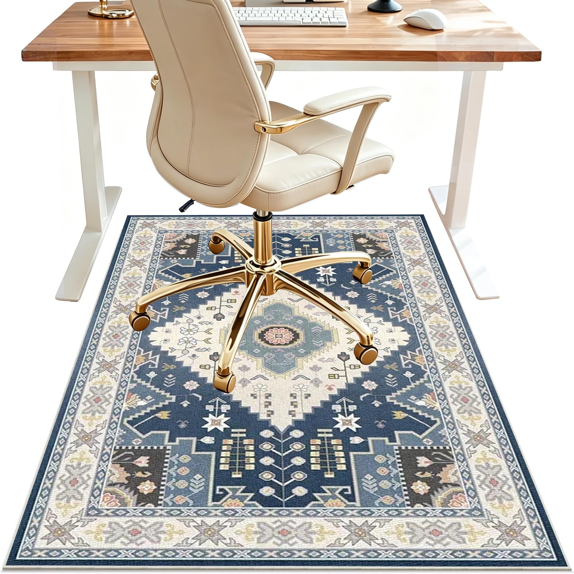 Office Chair Mat for Carpet Floor, Computer Gaming Chair Mat, Floor Protectors for Rolling Chairs 180 x 240 cm Heavy Duty Desk Chair Mat Non-slip Carpet Protector Chair Mat for Home and Office