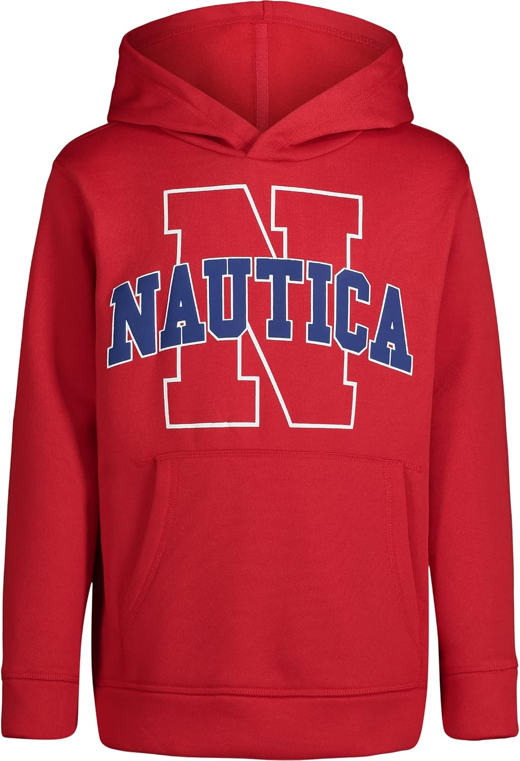 Nautica Boys' Long Sleeve Fleece Pullover Hoodie, Comfortable, Relaxed Fit