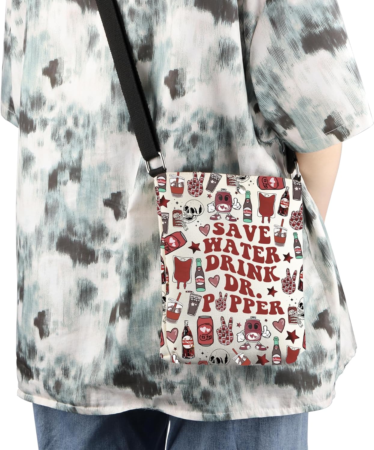 WCGXKO Dr P Crossbody Bag Vodka Drinker Gift Soda Addict Gift for Soda Drinking Lover - Image 2