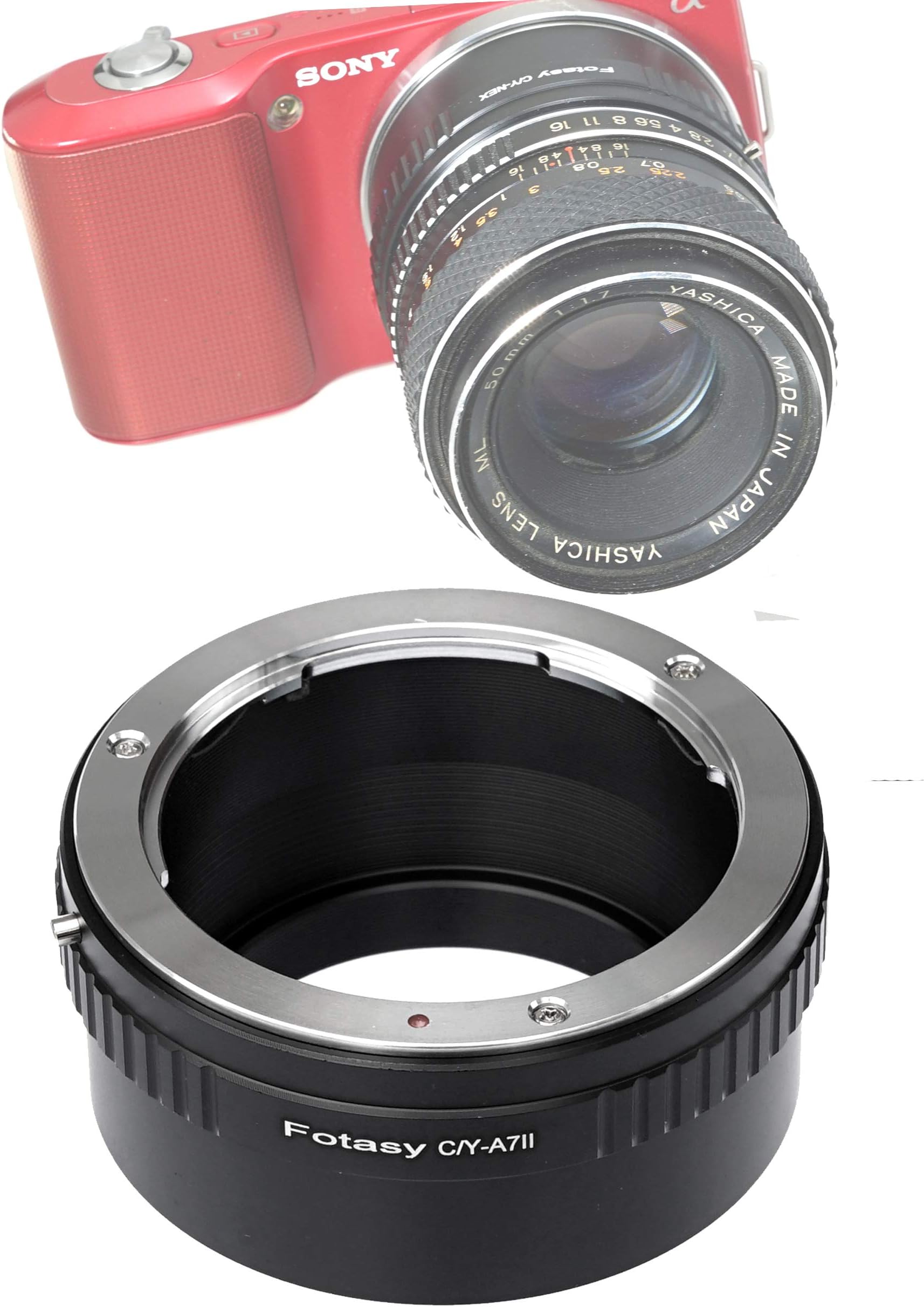 Contax Zeiss C/Y Lens to Sony E-Mount NEX Camera NEX-5R NEX-5T NEX-6 NEX-7 a6500 a6300 a6000 a5100 a5000 a3500 a3000 NEX-VG30 NEX-VG900 NEX-FS100 NEX-FS700 NEX-EA50 PXW-FS7 Adapter