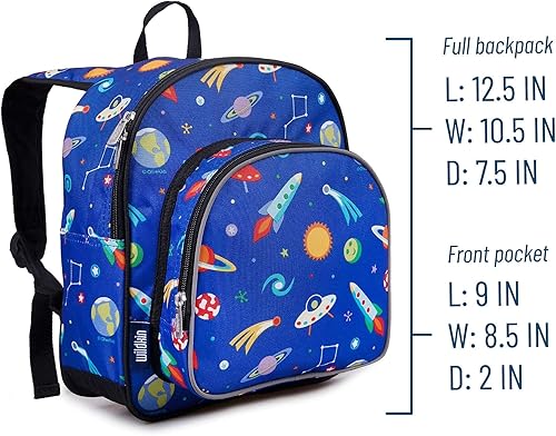 Miniatura 8 de Wildkin Mochila infantil de 12 pulgadas con moderna alfombrilla para siesta (fuera de este mundo)