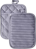 Vista 1 de Kitchen Everyday - Juego de 2 soportes para ollas básicos resistentes al calor, silicona suave, resistente al agua, guantes de horno con bolsillo