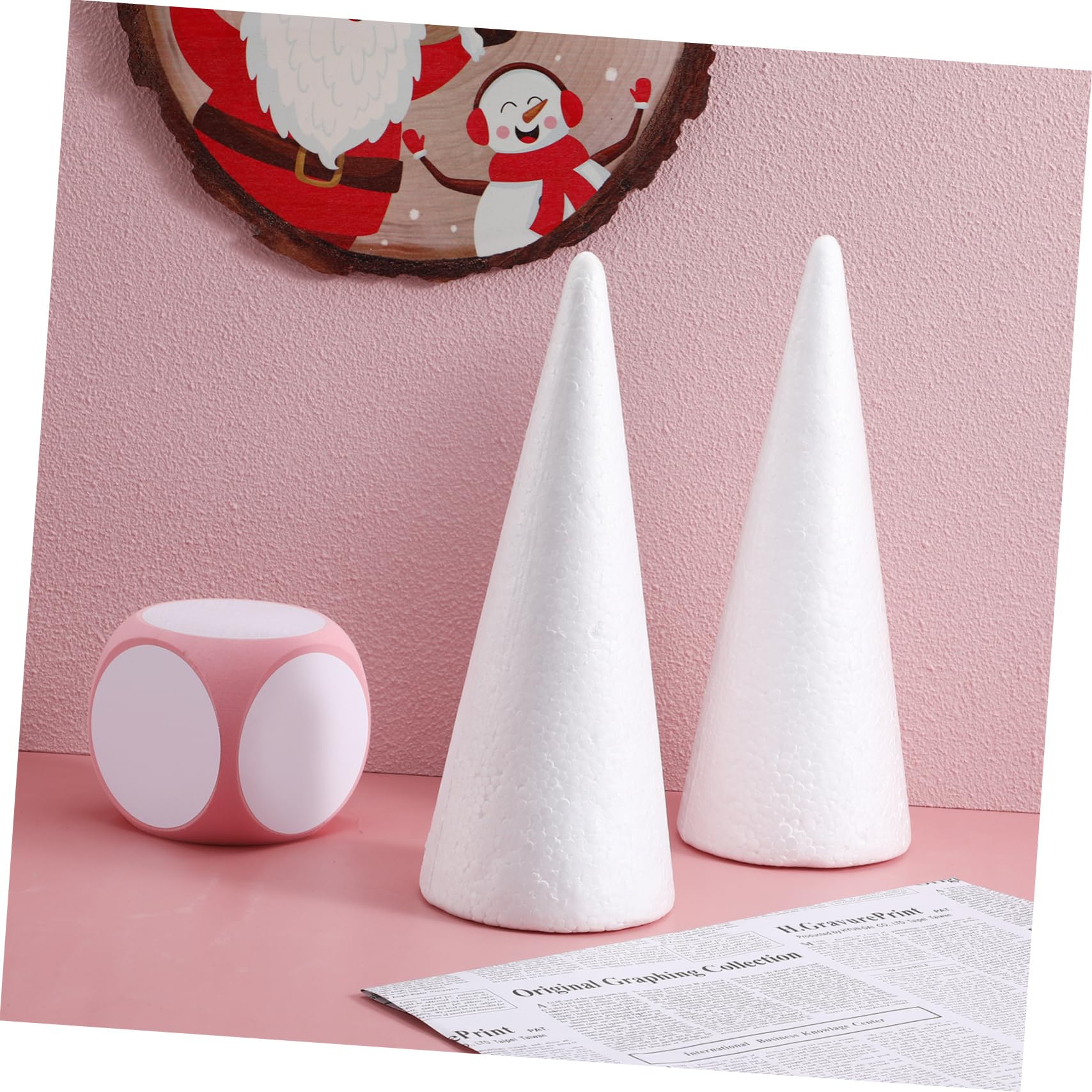 SHINEOFI 8stücke Styroporkegel Für Junge Mädchen Bastelmaterial Für Kreative Projekte Leicht Und Stabil Für Bastelstunden Zu Hause Kindergarten