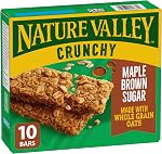 NATURE VALLEY Maple Barres granola brunes, sans colorant artificiel, sans arômes artificiels, barres de snack, faites avec de l'avoine à grains entiers, paquet de 10 Barres