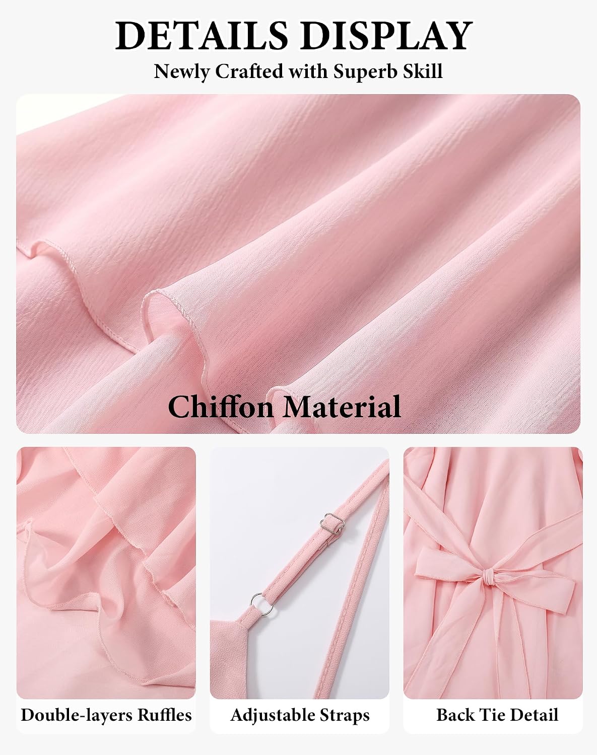 Tank Tops for Women Summer V Neck Cami Tops 2026 Sleeveless Ruffle Hem Shirt Chiffon Flowy Camisole Blouses