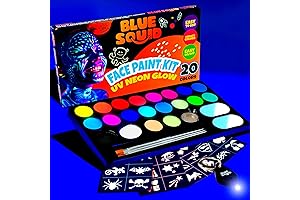 Blue Squid Glow In The Dark Face Paint