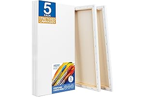 FIXSMITH 10 x 20 Inch Rectangle Canvases (5 Pack)