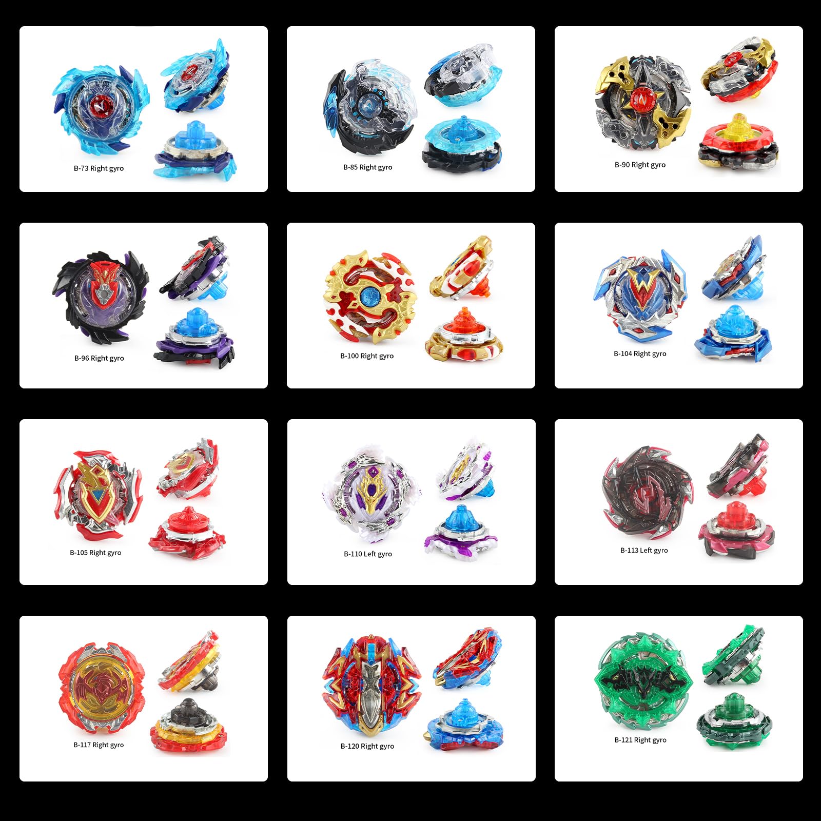 12 Pcs Peonzas Juego Giroscopios De Combate 4D Fusion Modelo Lanzador De Aceleración Gyro Juguete 06A