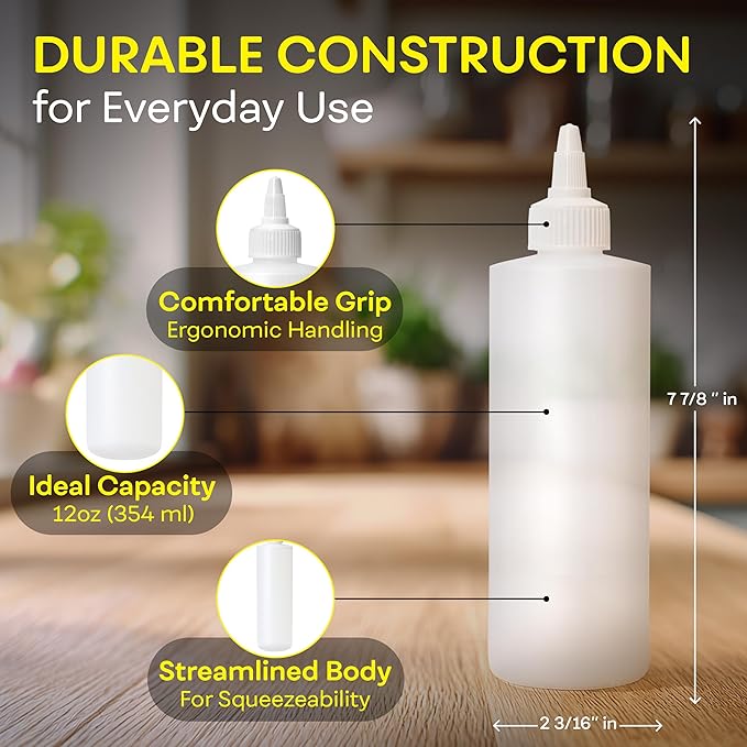 Botellas Dosificadoras de Condimentos BRIGHTFROM, 12 oz, 4 unidades miniatura 3