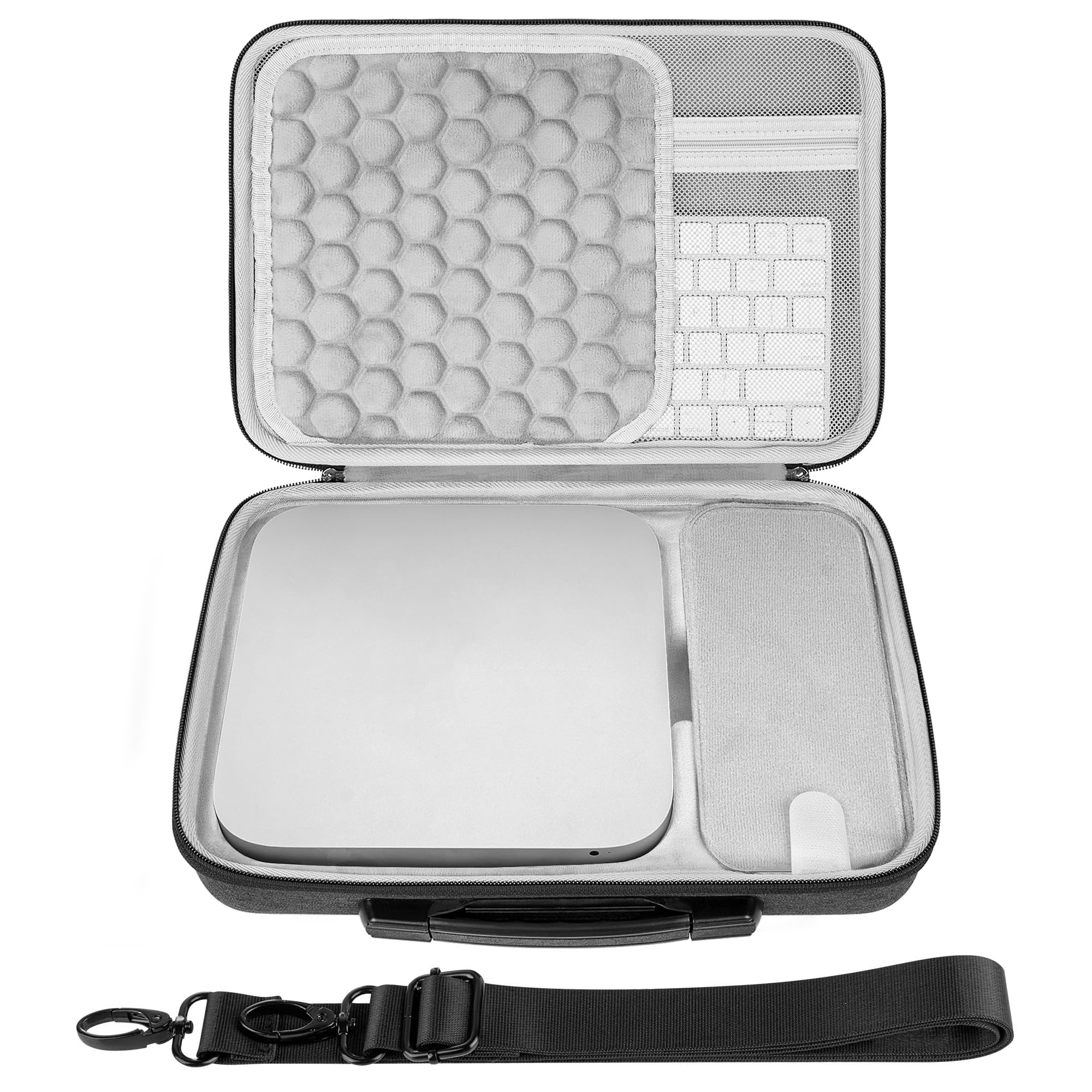 GEEKRIA Funda rígida de Viaje para Mini PC, Compatible con Apple 2020/2023 Mac Mini M2/M1, Bolsa de Transporte (Gris Oscuro)